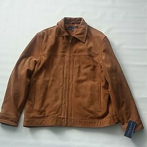 Tommy Hilfiger Leather Coat Mens Size XL
